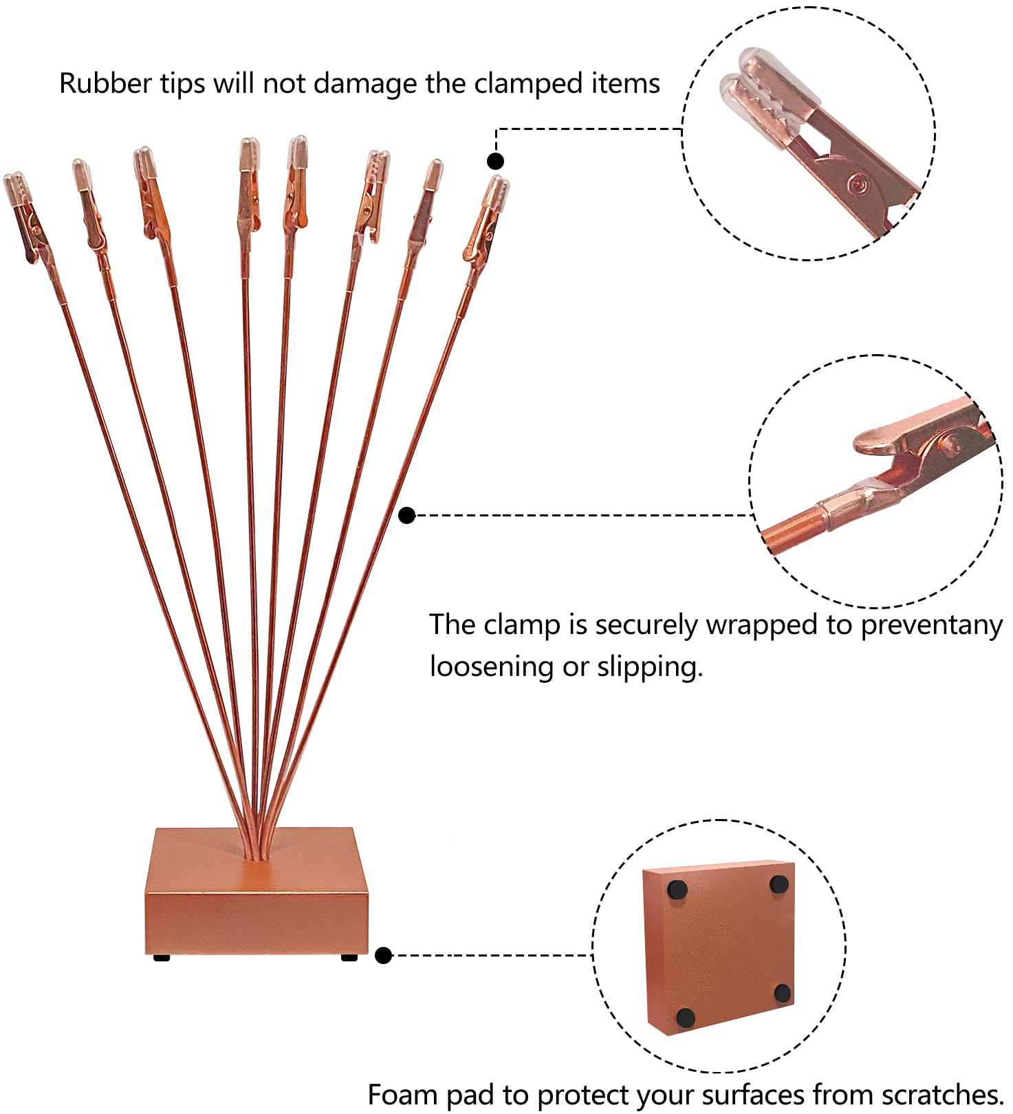 Photo Tree Holder Clip Cube Base,8 - Branch Money Trees Gift Card Holder with Clips,Picture Holder Stand for Christmas Wedding G